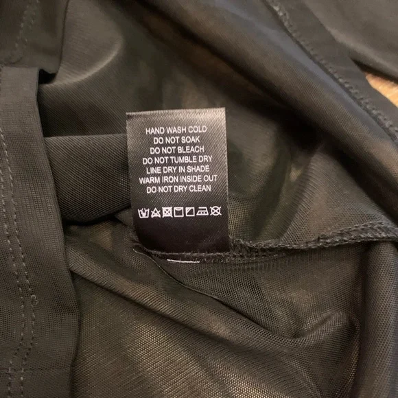 NBD Black Sheer Long Sleeve Top - Picture 7 of 9